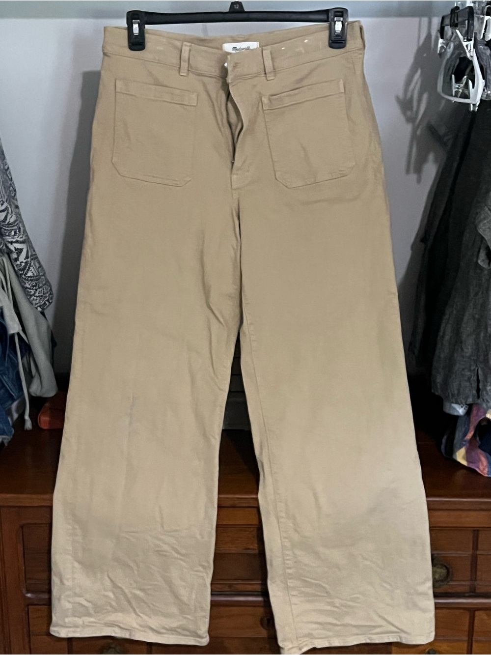 Madewell Beige Wide-Leg Pants